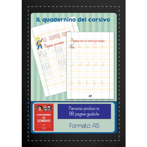 Quadernino del corsivo Logos 15x21 cm rosso 88 pagine